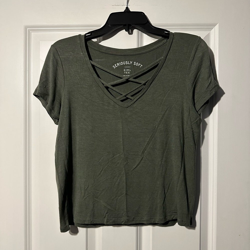 Women's Green Crop Top